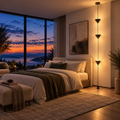 Noir Halo Sculptural Floor Lamp